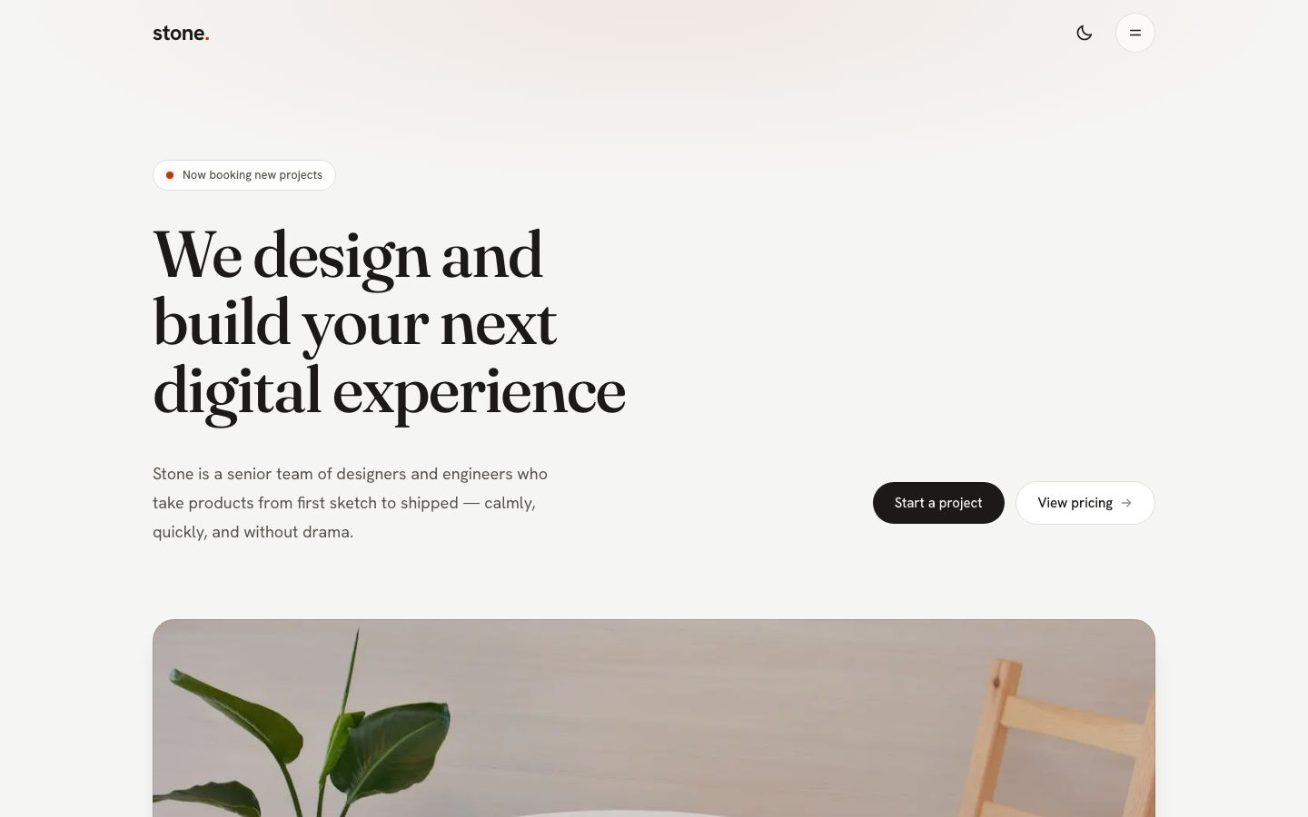 Stone template — live preview